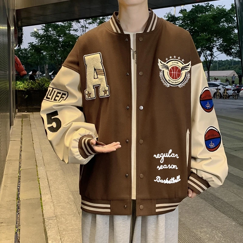 2022 Hip Hop Casual Baseball Jackets Men Embroidered Baseball Coat Bomber Clothing For Mens Fashion Casual Couple Varsity Jacket