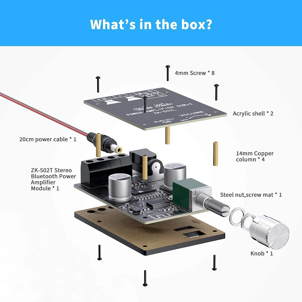 

Плата усилителя мощности, цифровой Bluetooth-совместимый аудиомодуль V5 0, динамик
