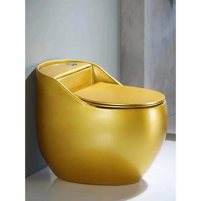 

Золотой Цыпленок в форме яйца личный креативный туалет сифон бытовой откачивающий небольшой пространство обычный маленький Туалет