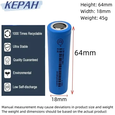 Литий-ионный аккумулятор KEPAH ICR18650-26V 2550 мАч