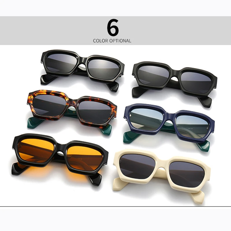New Punk Sunglasses Men Women 2023 Trends Rectangle Sun Glasses Shades Fashion Vintage Eyewear Male Goggle glasses UV400 MA953 images - 6