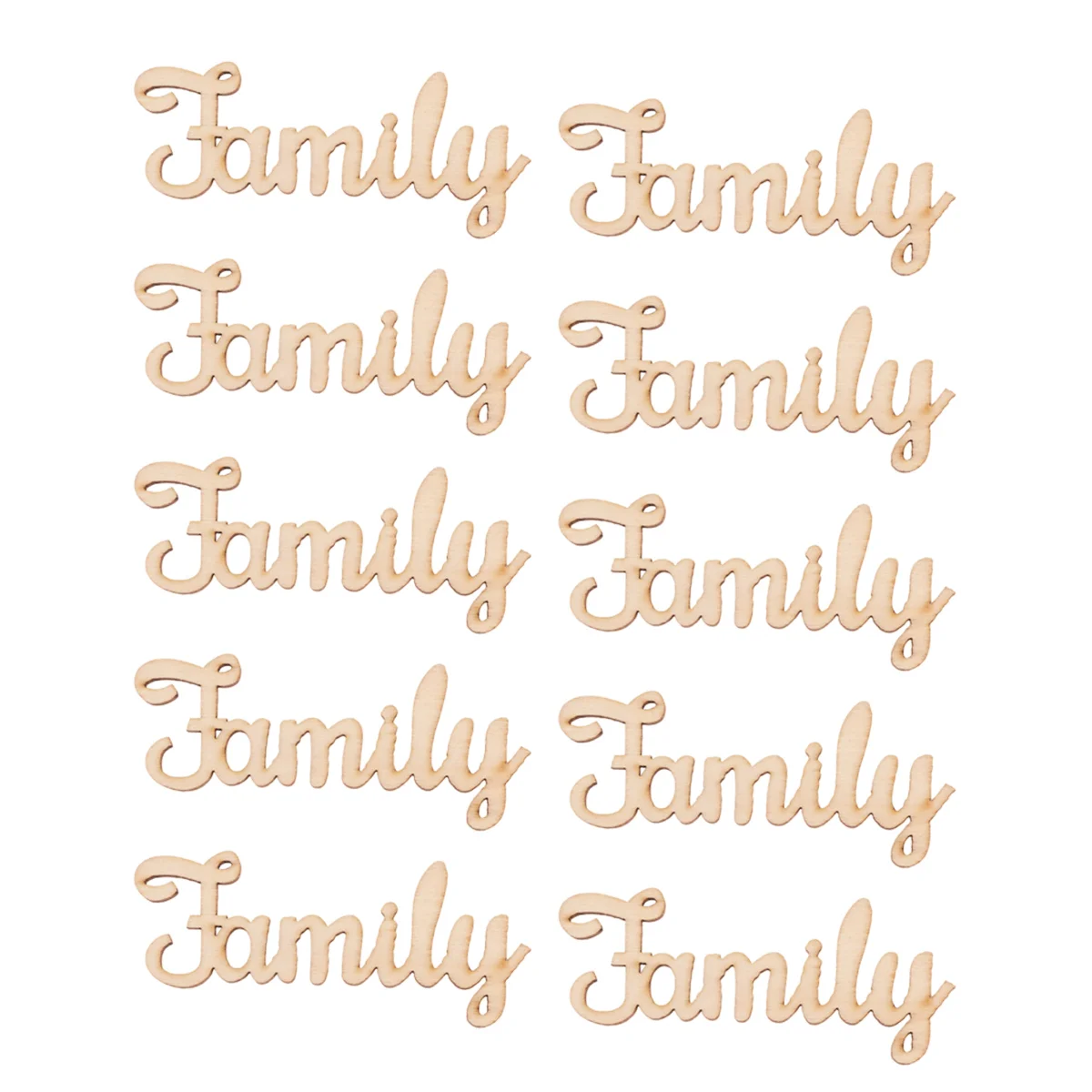 

10pcs Christmas Wooden Ornaments Family Cutout Wood Sign Xmas Tree Hanging Decor Embellishments Ornaments for Holiday Christmas