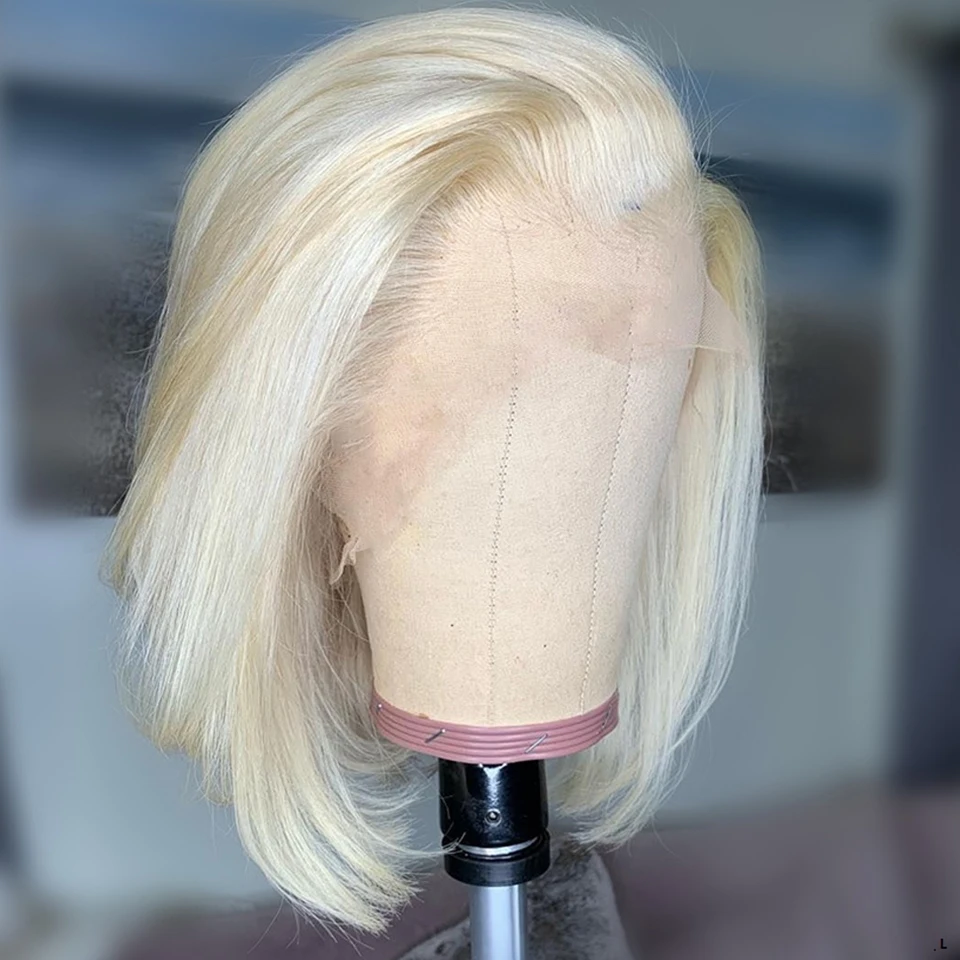 

613 Honey Blonde Bob Wig 13x4 Lace Front Human Hair Wigs Straight HD Frontal Human Hair Wigs PrePlucked Hairline Wig For Women