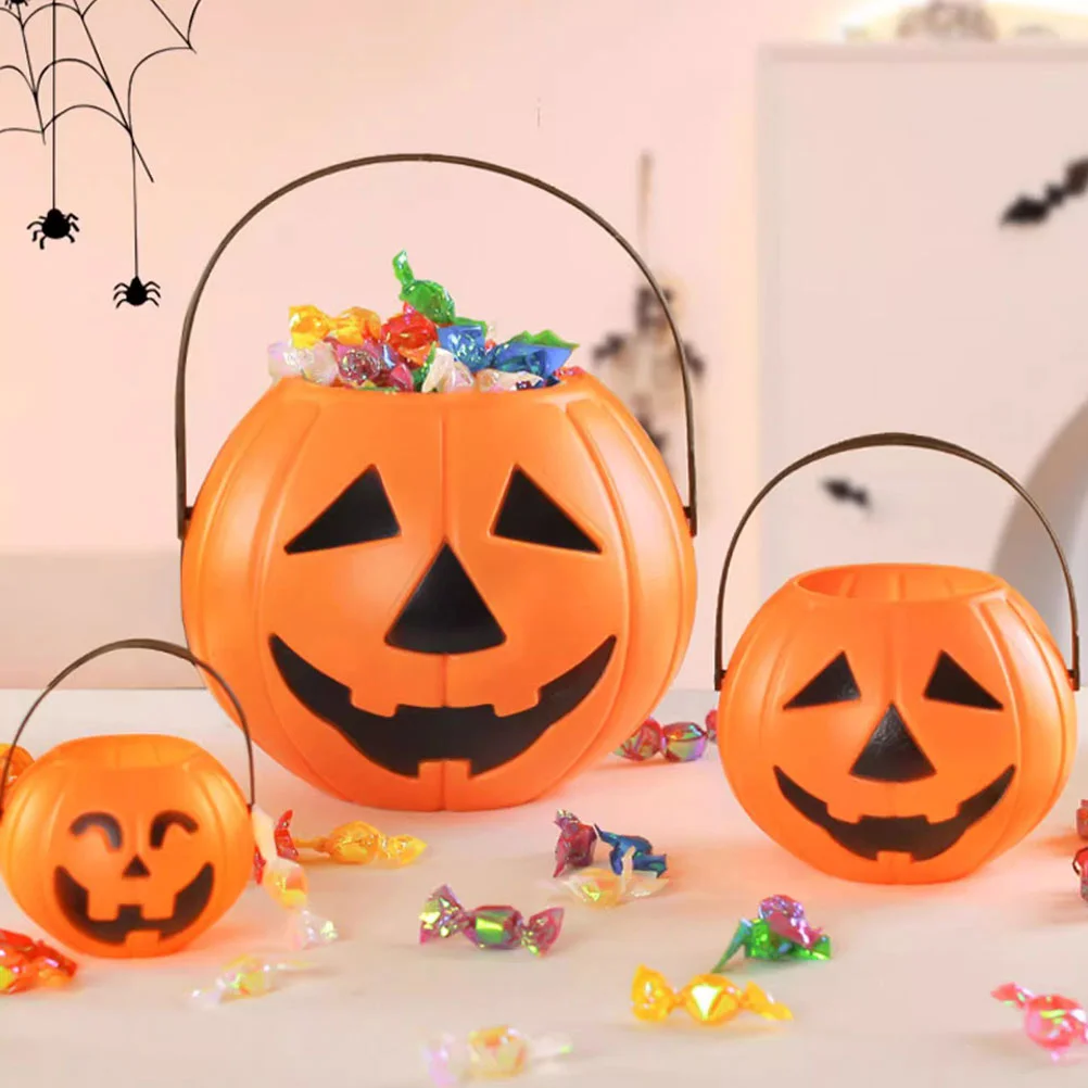 3 шт. ведро с тыквой подарочная коробка конфеты Хэллоуин пластиковые ведра