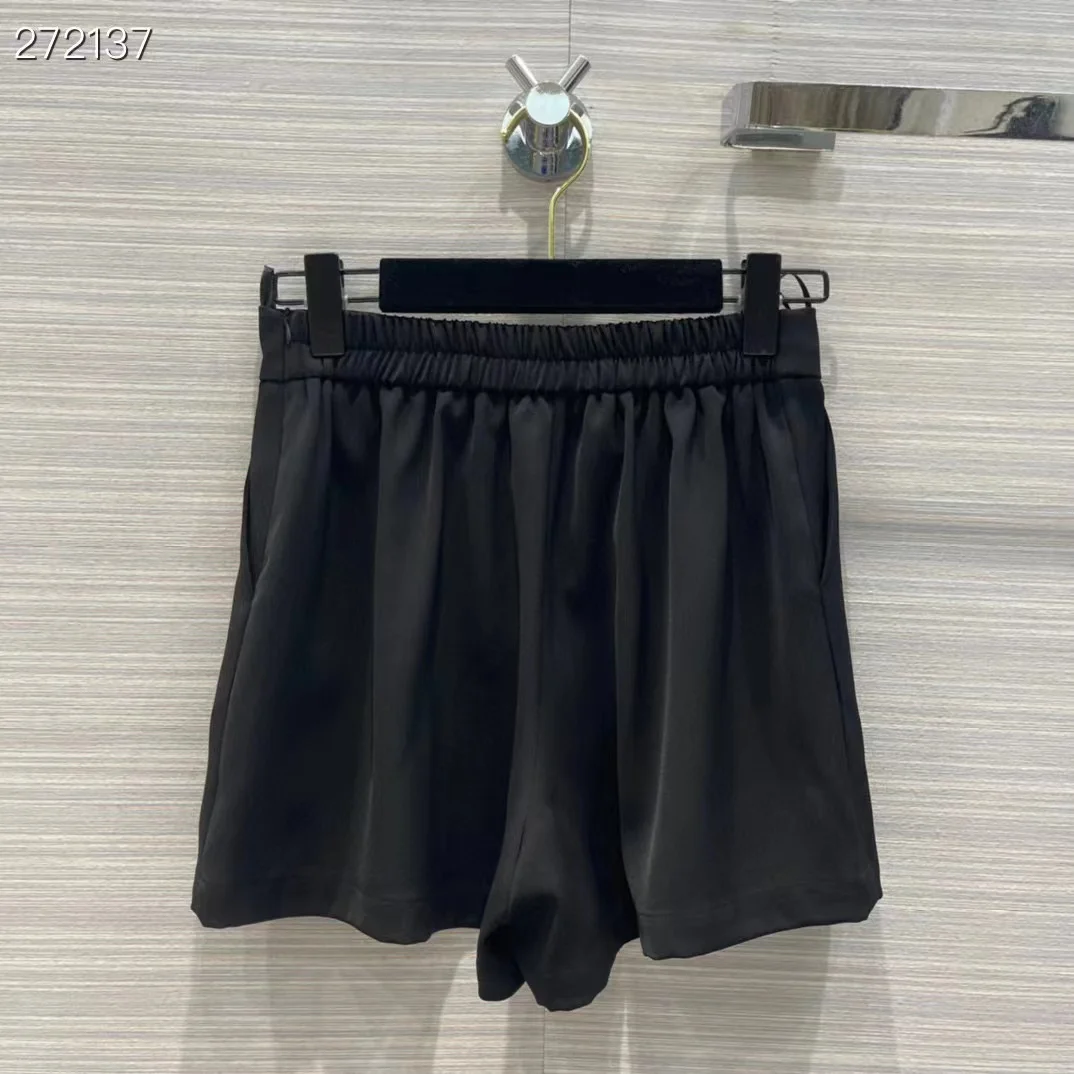 Fyion High Quality Women's Shorts Solid Casual Waist Elastic Vacation Mini Fashion Runway Summer 2022 New Black Shorts