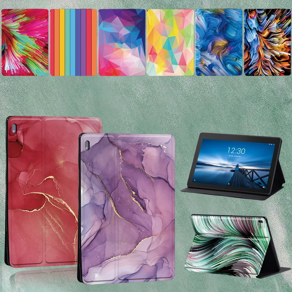 

Case for Lenovo Tab M10 FHD Plus/Tab M10 HD/M10 10.1" Watercolor Series Tablet Stand Cover for Tab E10 10.1"/Tab M7/Tab M8 Cover