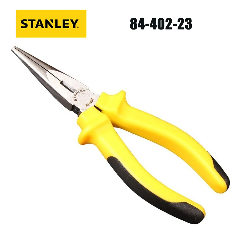 

Stanley 84-402-23 Needle-Nose Pliers 6-inch Industrial Multi-Function Stainless Steel Pliers with Dual Color Handle.