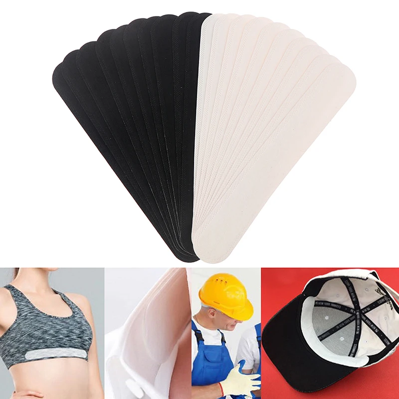 

20pcs/bag White/Black Hat Sweat Guard Bands Liner Protector Cap Sizing Tape Size Reducer Caps Hats Saver for Summer