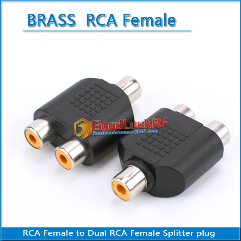 

Three Split RCA Female to Dual RCA Female audio and video adapter connection plug lotus RF connector AV