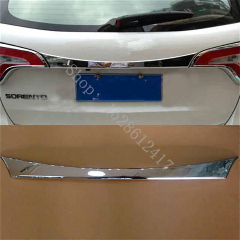 

car accessories ABS Chrome Rear Trunk Lid Cover Trim For Kia Sorento 2013 2014 car styling 1pc/set