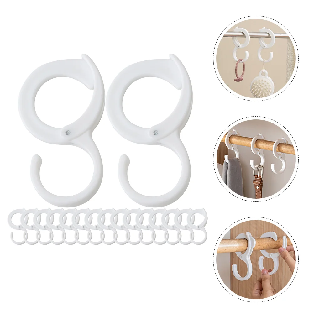 

17 Pcs Clothes Hooks Kitchen Hat Utensils Hangers Towel Shaped Coat Racks Hanging S-hooks Snap Closet