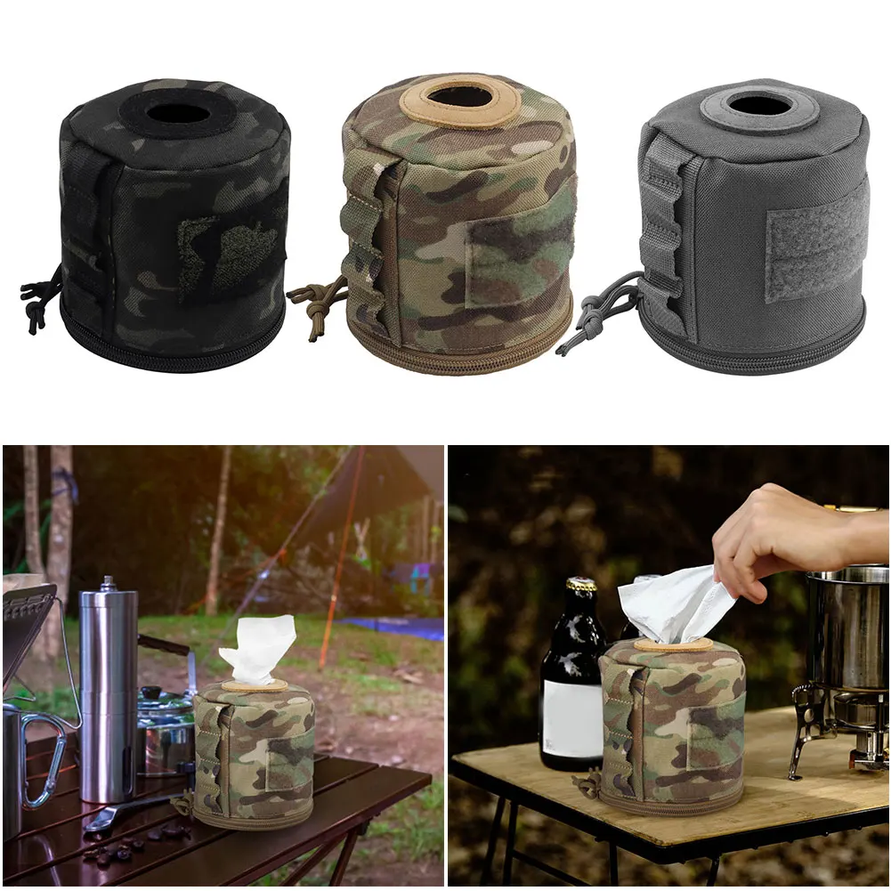 

Outdoor Camping Toilet Paper Tissue Case Holder Portable Roll Paper Holder Edc Molle Wipes Box Tissue Containers Napkin Storage