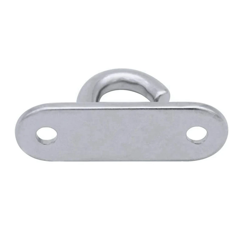 

36 Pack Stainless Steel Ceiling Hooks M5 Oval Open Hooks Pad Eye Plate Anchor Screw Wall Mount Hook For Plant Basket