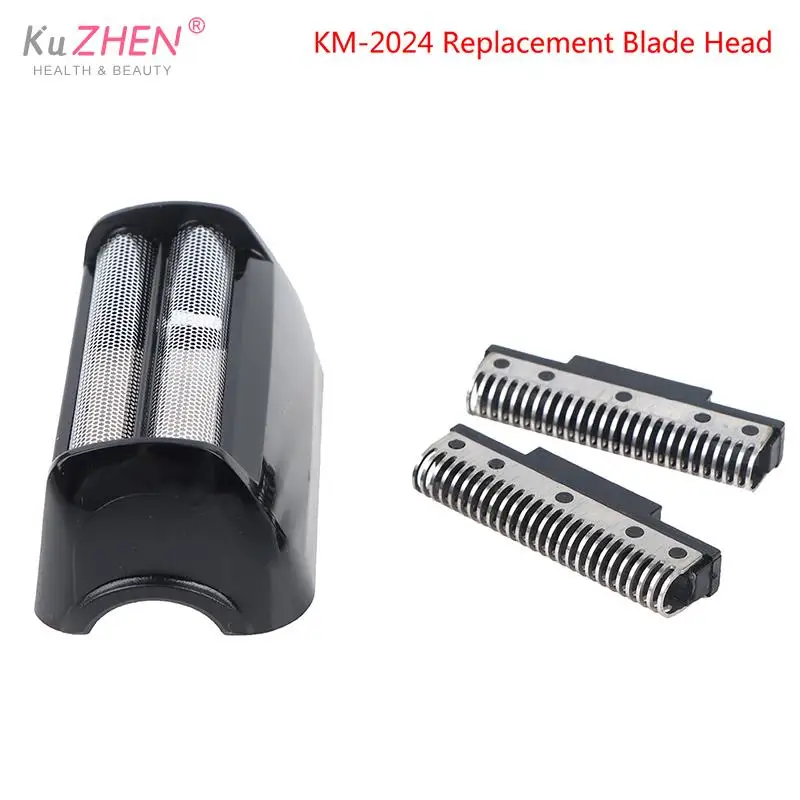 1Set Steel Razor Blade Shaver Head For Men Electric Shaver KM-2024 Razor Mesh Blade Net Original Replacement Beard Shaving Parts
