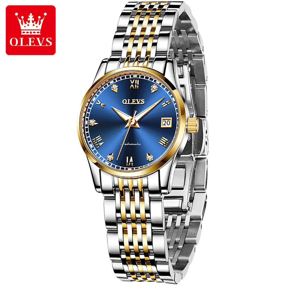 OLEVS Women Watches Mechanical Watch Luxury Bracelet Wrist Wristwatch Elegant Ladies Automatic Clock Watch Relogio Feminino