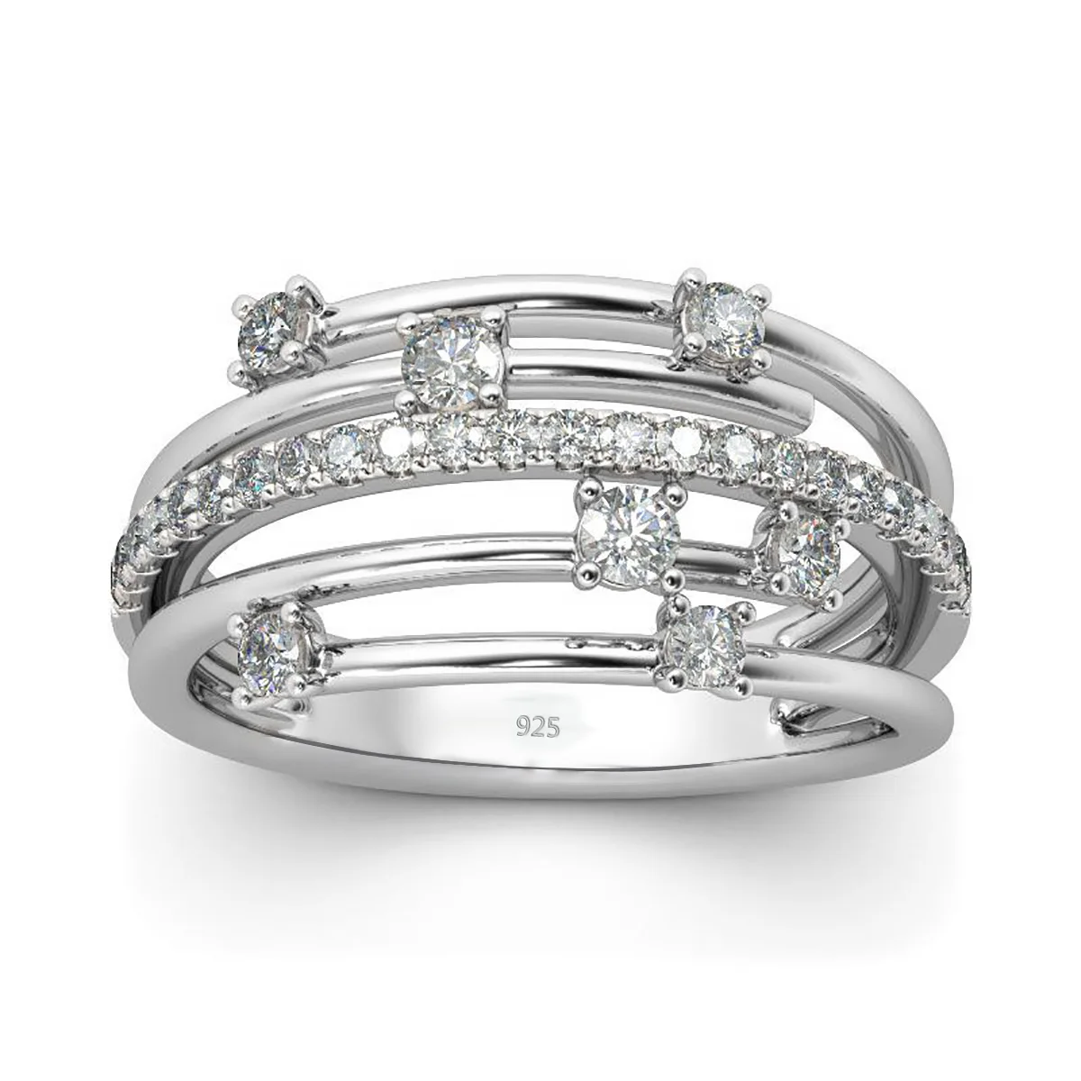 

Unique Designer Ring Women Luxury Moissanite Real Sterling Silver 925 Cute Romantic Dating Engagement Wedding Band Fine Jewelry