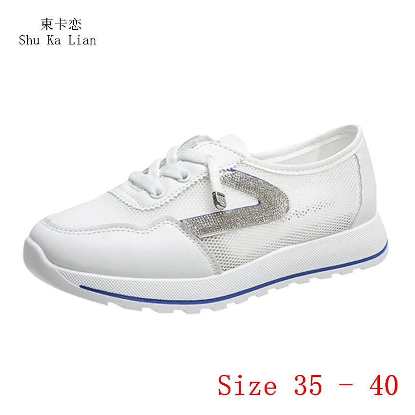 

Туфли женские сетчатые на плоской подошве, лоферы, Повседневная прогулочная обувь, на шнуровке, удобная обувь на платформе