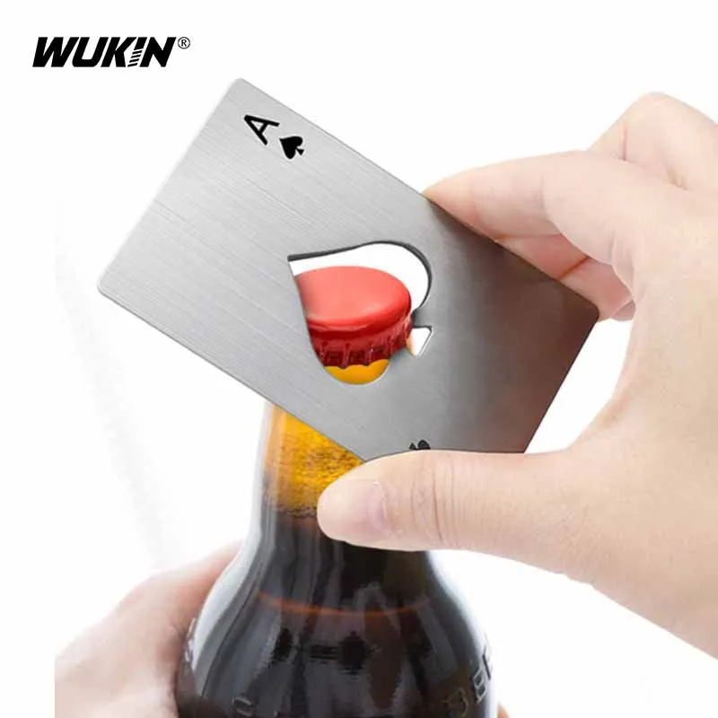 

Открывалка для карт из нержавеющей стали, Карманный Кошелек, мини-пики, металлический ручной инструмент для кухни, бара, пива, напитков