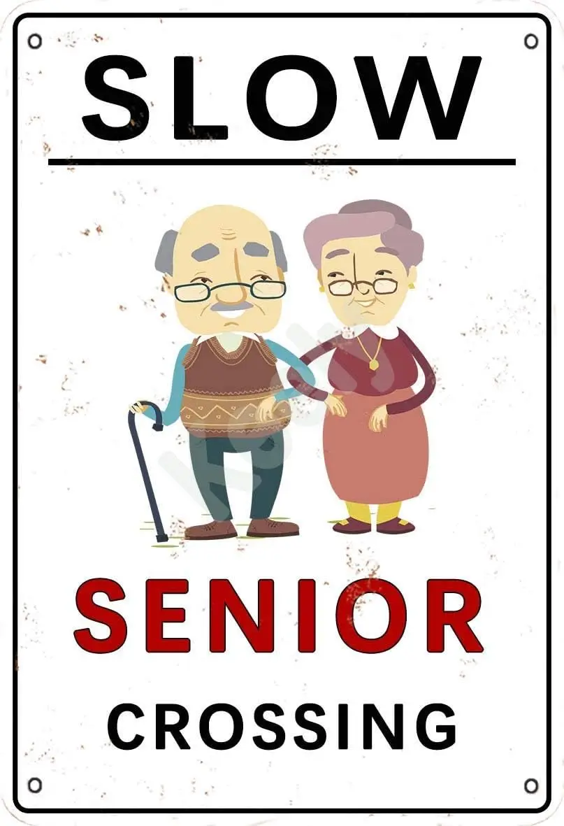 Медленный Senor Crossng Metl Vntge Tn Sgn Wll Decorn 128 нит для Cfe Brs Восстановления пабов Mn Cve Decortve