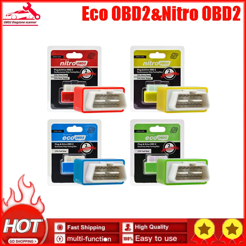 

Eco/Nitro OBD2 полный чип тюнинг коробка оригинальный разъем бензин дизель более мощный супер сброс кнопки крутящий момент экономия топлива Диаг...