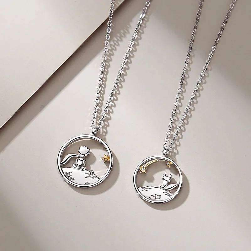 

Cute Prince Little Fox Pendants Necklace Choker Necklace Stainless Steel Necklace Women Jewelry Valentine's Day Anniversary Gift