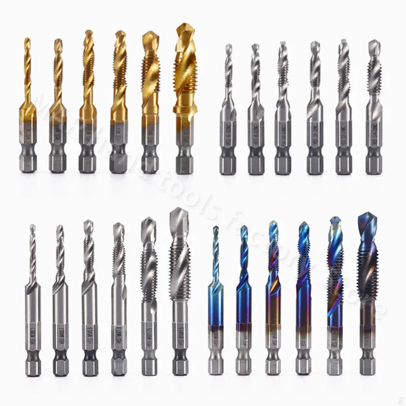 

3 In 1 Drill Bit Tapping Screw Tap High Speed Steel Material Hex Handle Composite Tap Drilling And Chamfering Integrated Screw