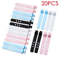 204pcs cable winder organizer silicone earphone clips wire cord management buckle straps cellphone accessories organization