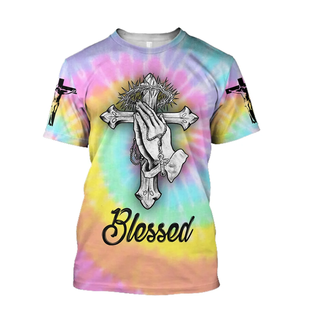 

Hipster Men t-shirt Jesus and Knights Templar 3D Printed Harajuku Short sleeve T shirts Unisex Casual tops