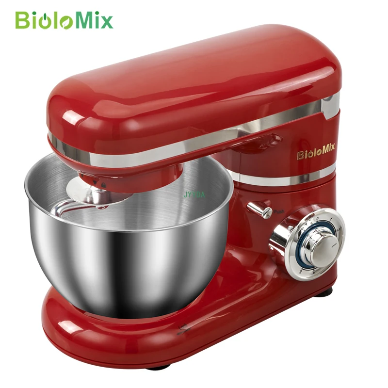 

4L Stainless Steel Bowl 6-speed Kitchen Food Stand Mixer Cream Egg Whisk Blender Cake Dough Bread Maker Machine 1200W 110V-240V