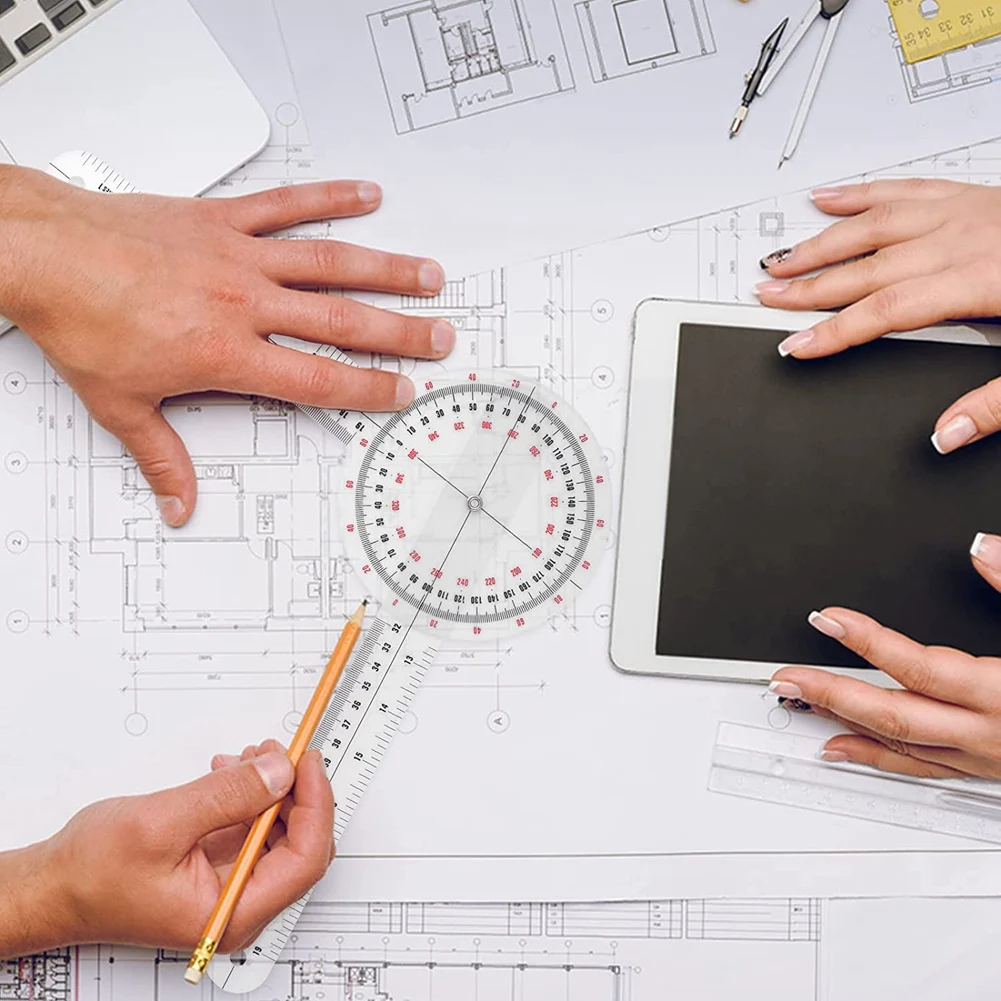 Гониометр 12 дюймов прозрачная ортопедическая угловая линейка пластиковый 360