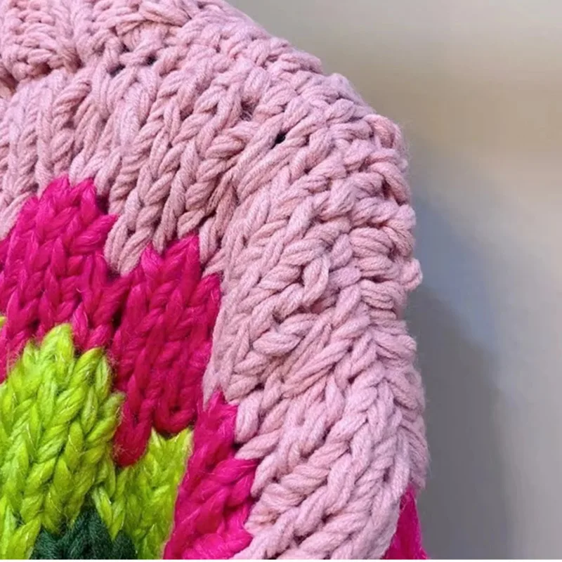 [ZOCI] Стиль продукта Повседневный свитер с длинными рукавами в контрастную