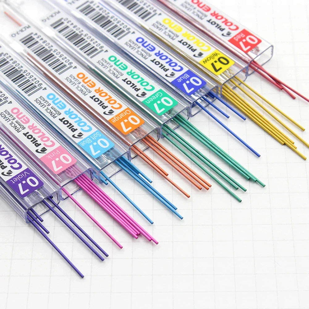 8 шт. набор механических карандашей Japan PILOT 0 7 мм цветной грифель HCR-100 стираемые