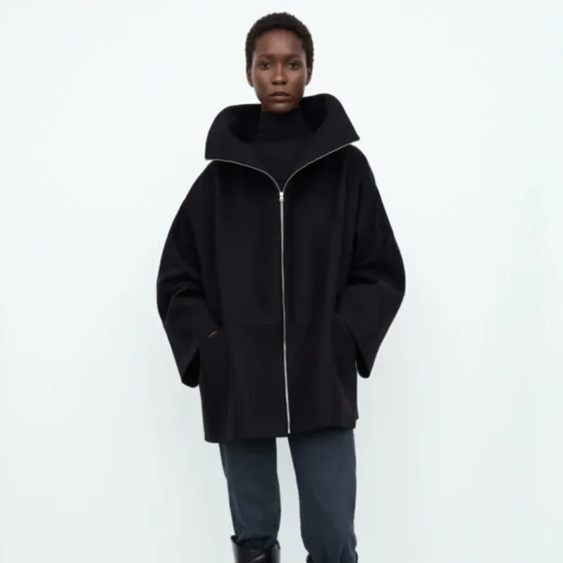 

Женское шерстяное свободное повседневное Короткое шерстяное пальто, женская зимняя теплая уличная одежда, ветростойкая куртка высокого качества