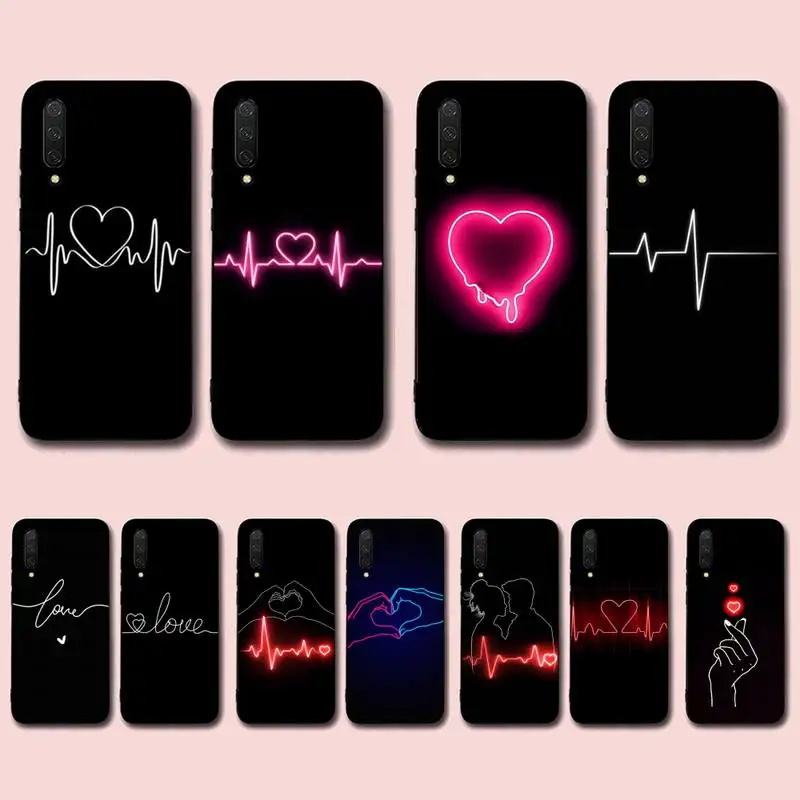 

Abstract Art Line Love Heart Pattern Phone Case for Xiaomi mi 5 6 8 9 10 lite pro SE Mix 2s 3 F1 Max2 3