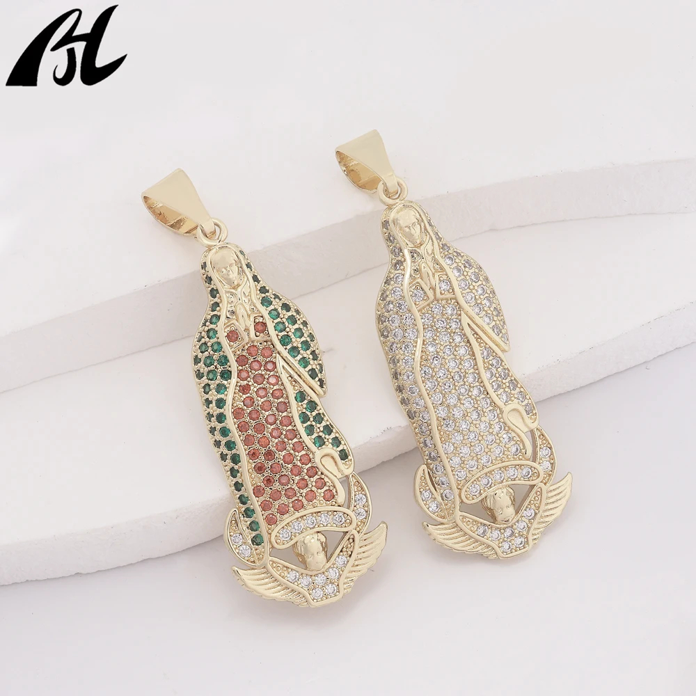 Модная подвеска в стиле хип-хоп католицизм очаровательные цветные бриллианты