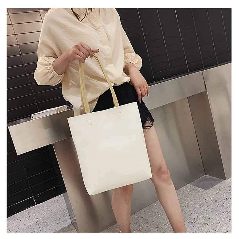 Hot Sale Leather Women's Tote Bag Single PU Shoulder Bags Large Capacity Fashion Handheld Phone Pouch Gift Idea Dropshipping
