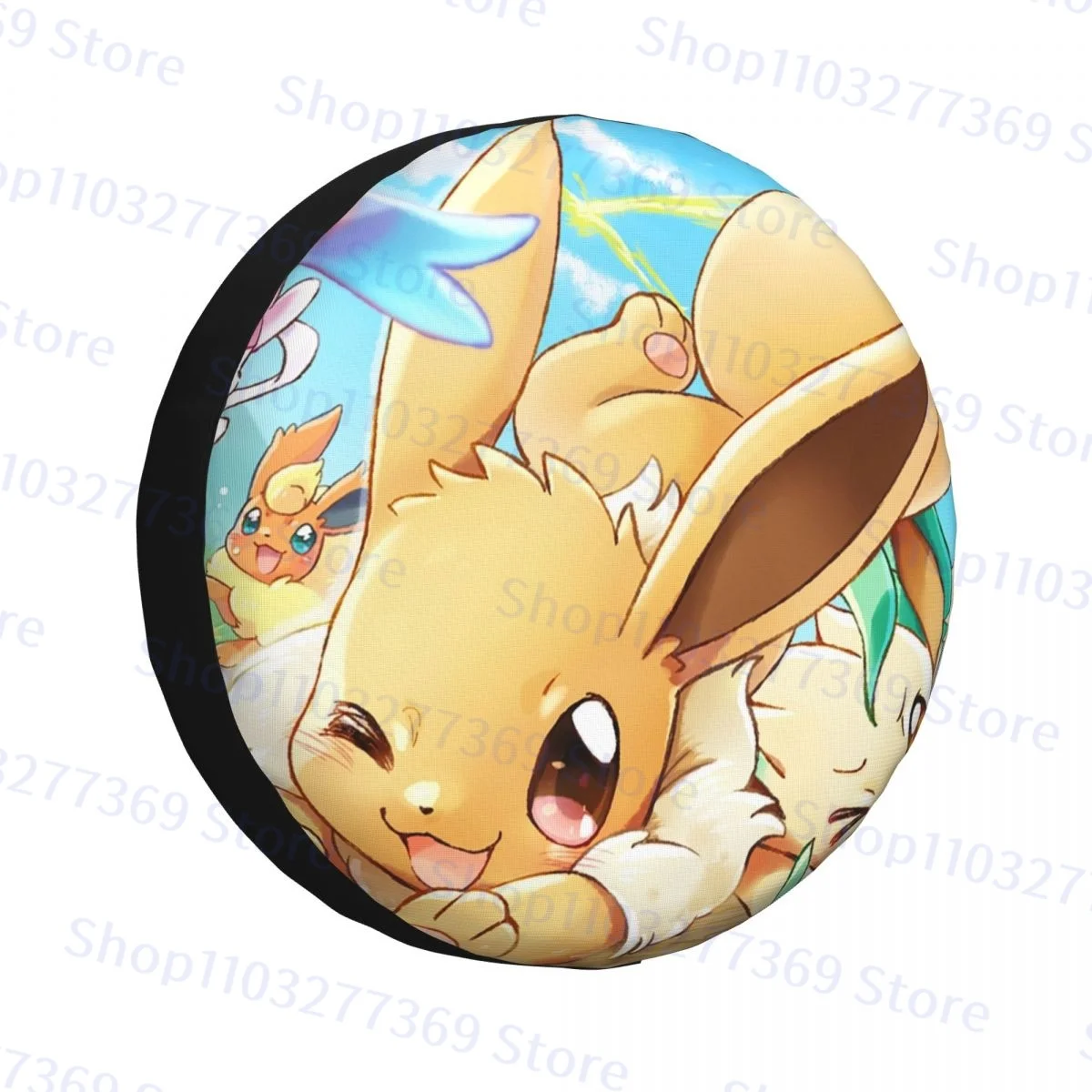 

Japanese Anime Pikachu Tire Cover Wheel Protectors Universal Dust-Proof Waterproof Fit for Rv SUV Truck 14 inch