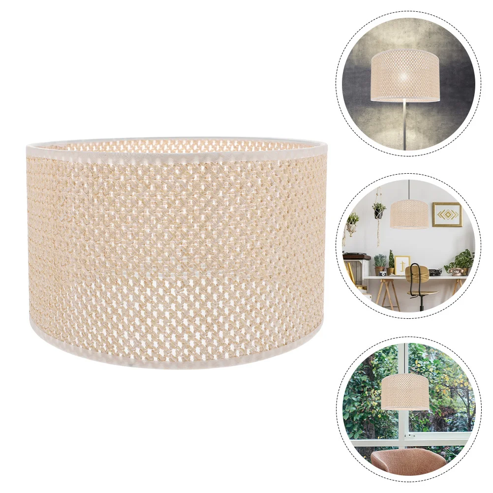 

E27 Woven Lampshade Modern Delicate Light Cover Accessory Style Desk Bedside Decorative Retro