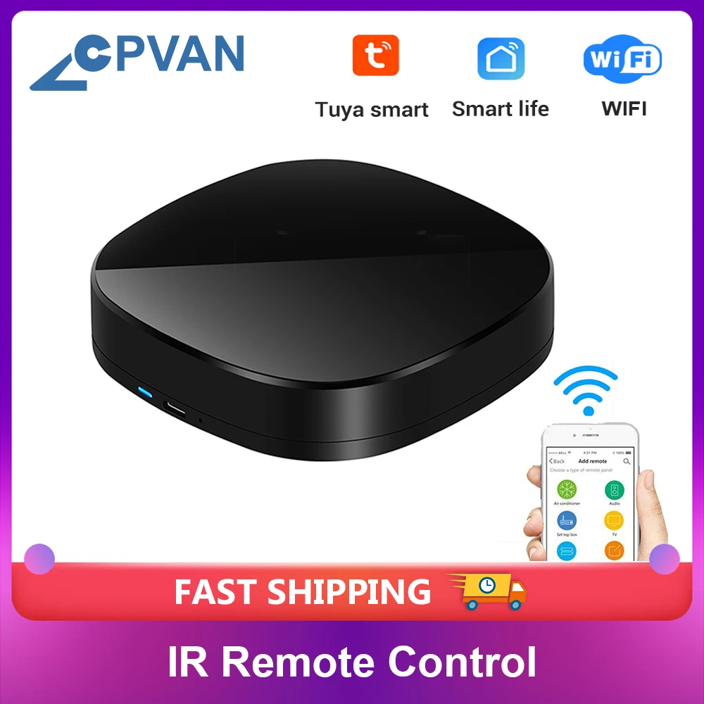 

CPVAN 2 шт. ИК пульт дистанционного управления универсальный Смарт Wifi инфракрасный Tuya приложение управления Лер для ТВ DVD AC работает с Alexa Google ...