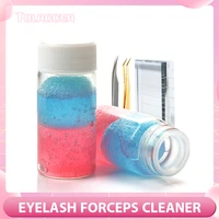 new 1530ml eyelash extension tweezers glue remover liquid eyelash tweezers cleaning sponge fake eyelashes cleaner makeup