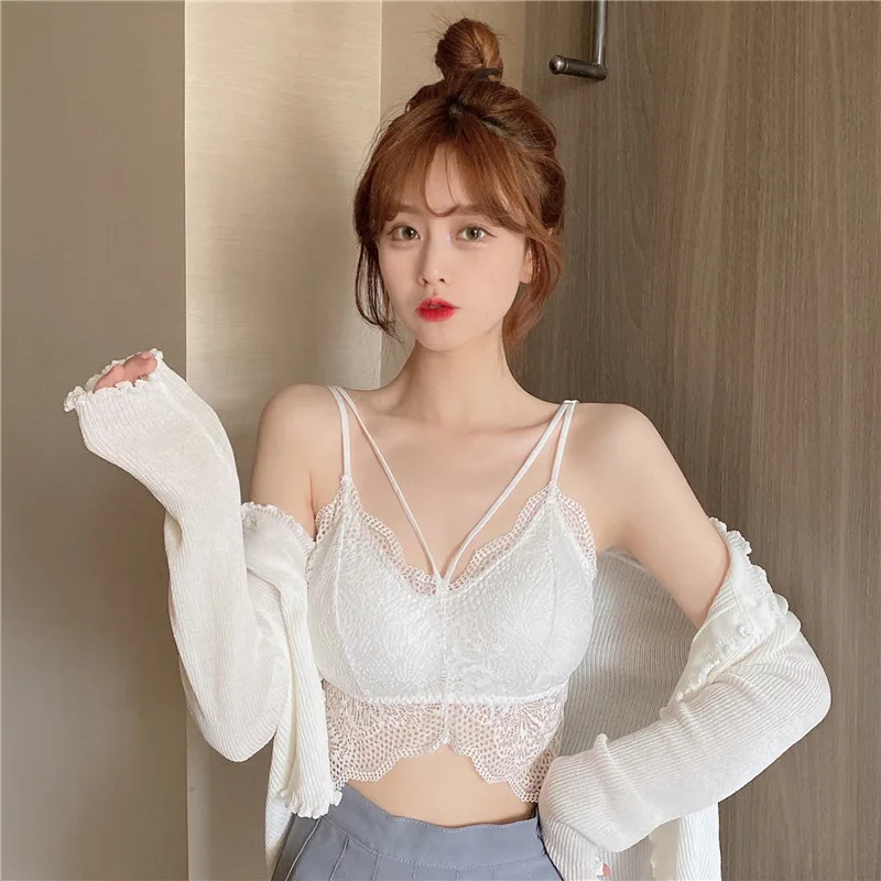 

Женский кружевной бюстгальтер на бретелях, с открытой спиной