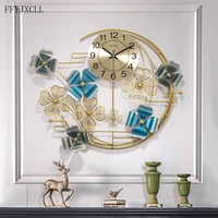 Clover of Four Leaves Swing Pocket Watch Porch Mute Clock Home Living Room Dining Room Creative Fashion Wall Hanging Clock