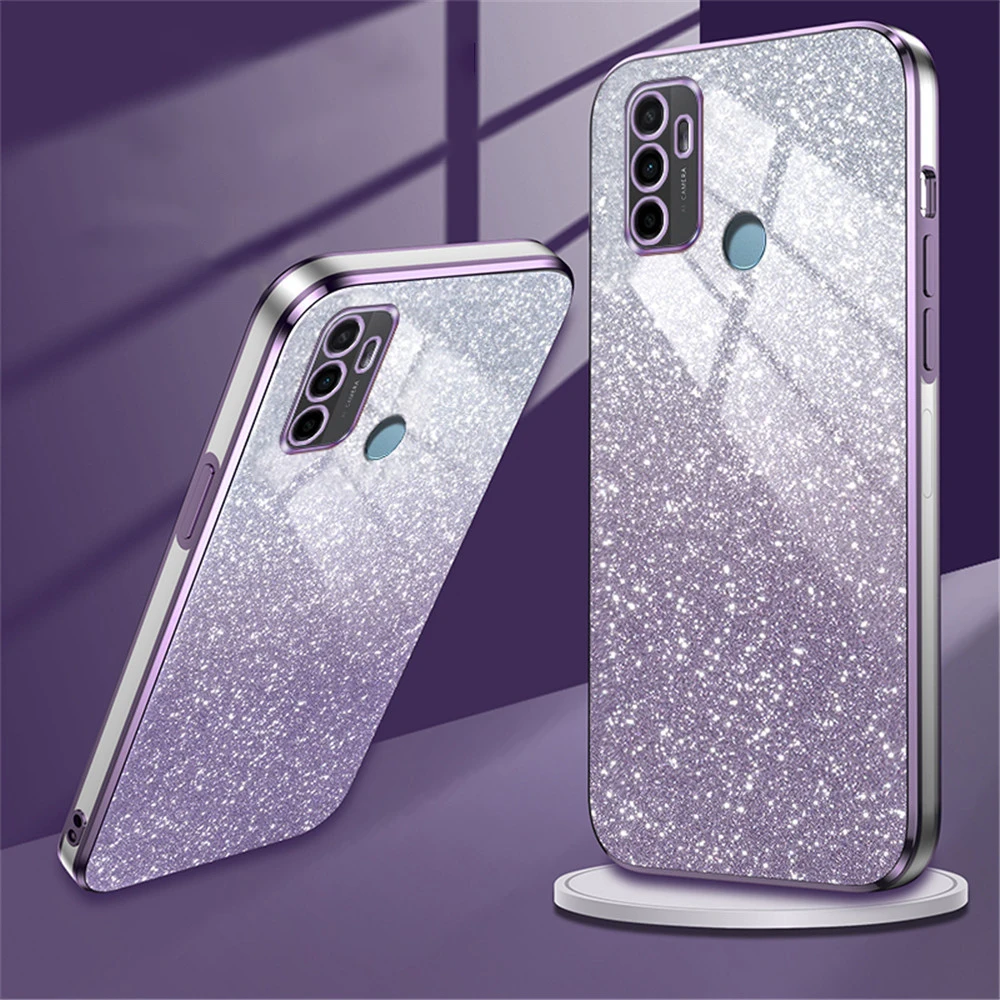 Блестящий градиентный блестящий чехол для OPPO A53 A32 A5 A9 A8 A31 2020 A16 A54S A53S A15 A17