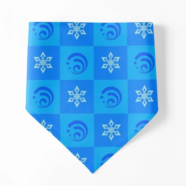 

Банданы для собак в клетку Genshin Impact Freeze, праздничные аксессуары для вечеринки, шейный платок, костюм для домашнего питомца, кошек, щенков