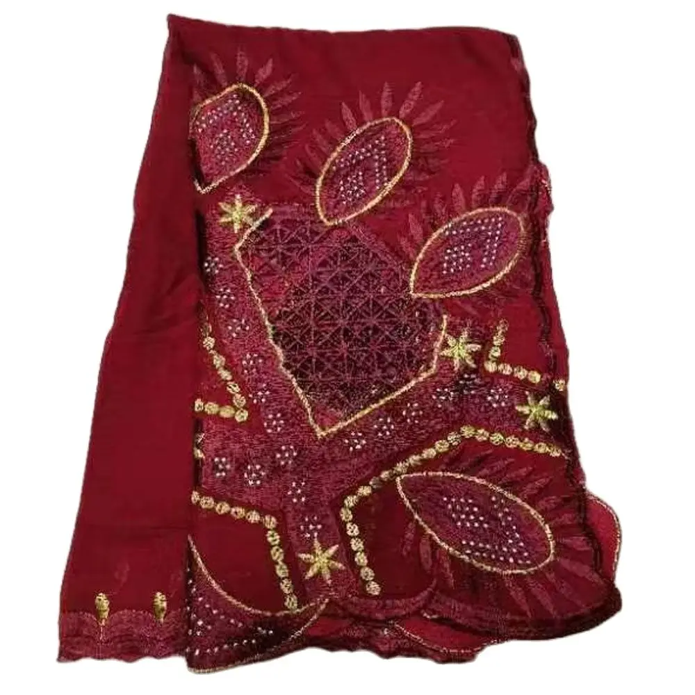 High Quality New African Muslin Islamic Scarf Dubai big 2.4m Ramadan Cotton Hijab Pashmina Extremely Soft Turban