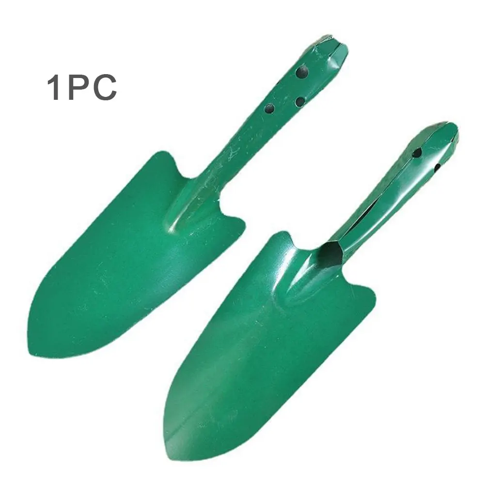 

Outdoor Garden Trowel Shovel Hand Tool Round Handle Green Multifunctional Heavy Duty Metal Practical For Digging Transplanting