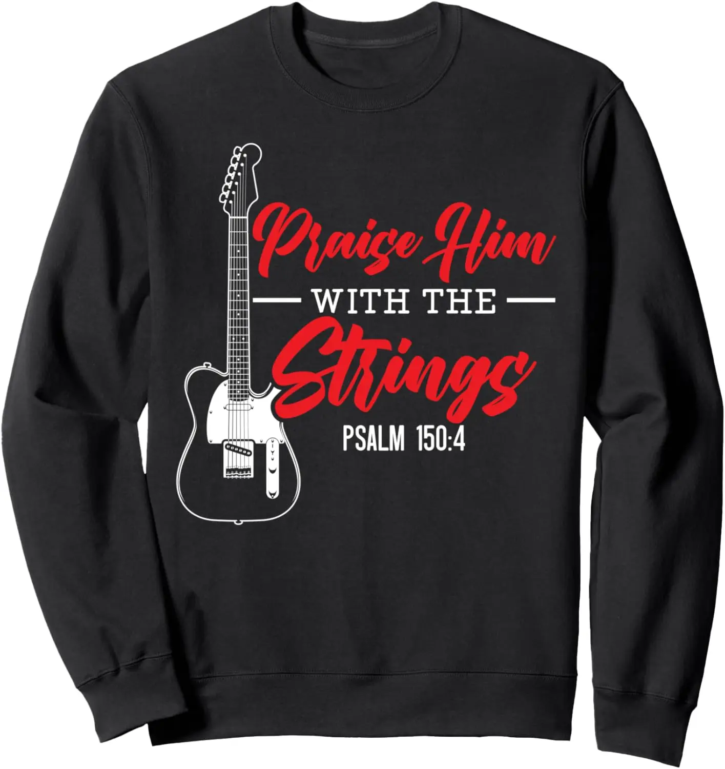 Толстовка Хвала его со струнами для бас-гитары Христианский гитарист