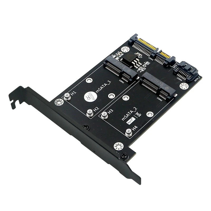 

Upgrade Version Dual MSATA SSD To Dual SATA3 6Gbps Converter Adapter Card With Full Height Profile Bracket