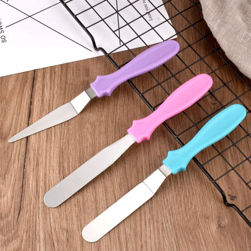 

3Pc/Set Kitchen Cutter Baking Decorating Knife Tool Accessories Cake Cream Spatula Stainless Steel Cream Scraper Cake Demoulding