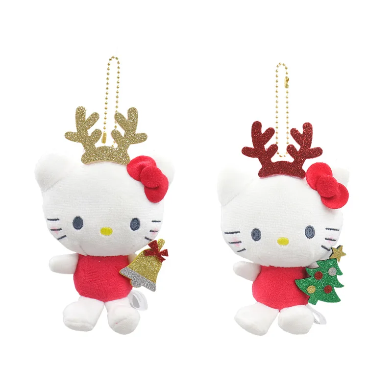 

Christmas Hello Kitty Anime Sanrio Kuromi Elk Dress Up Cute Cartoon Doll Christmas Tree Pendant Holiday Decoration Kids Toy Gift